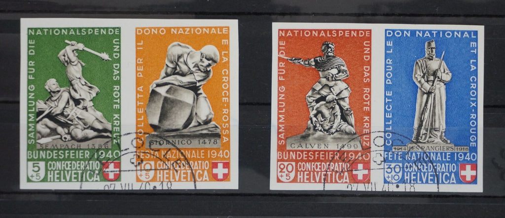 CH - Pro Patria - Bundesfeierblock - Ausschnitte - signiert