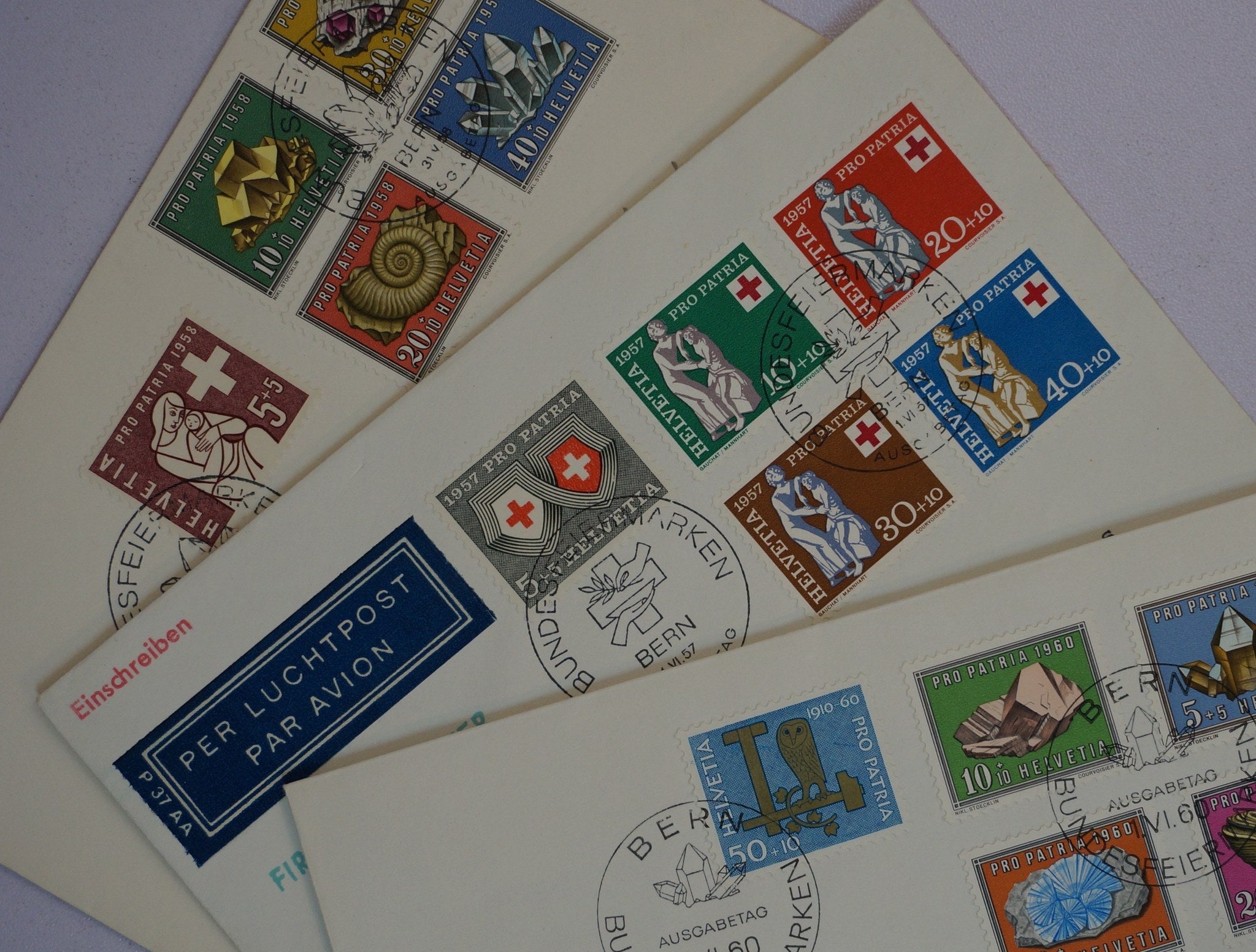 CH - Pro Patria - FDC's der Jahre 1957 / 1958 & 1960