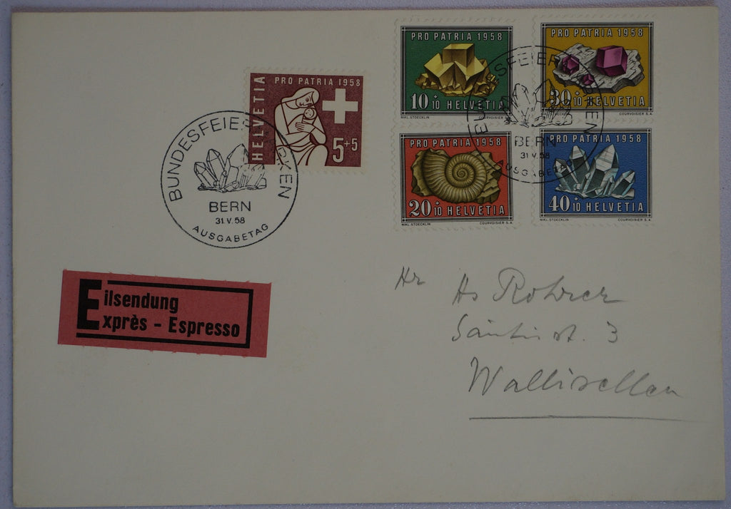 CH - Pro Patria - FDC's der Jahre 1957 / 1958 & 1960