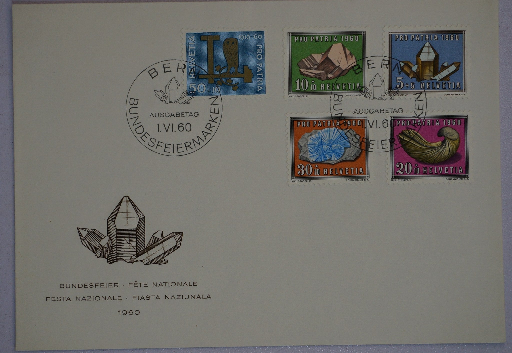 CH - Pro Patria - FDC's der Jahre 1957 / 1958 & 1960