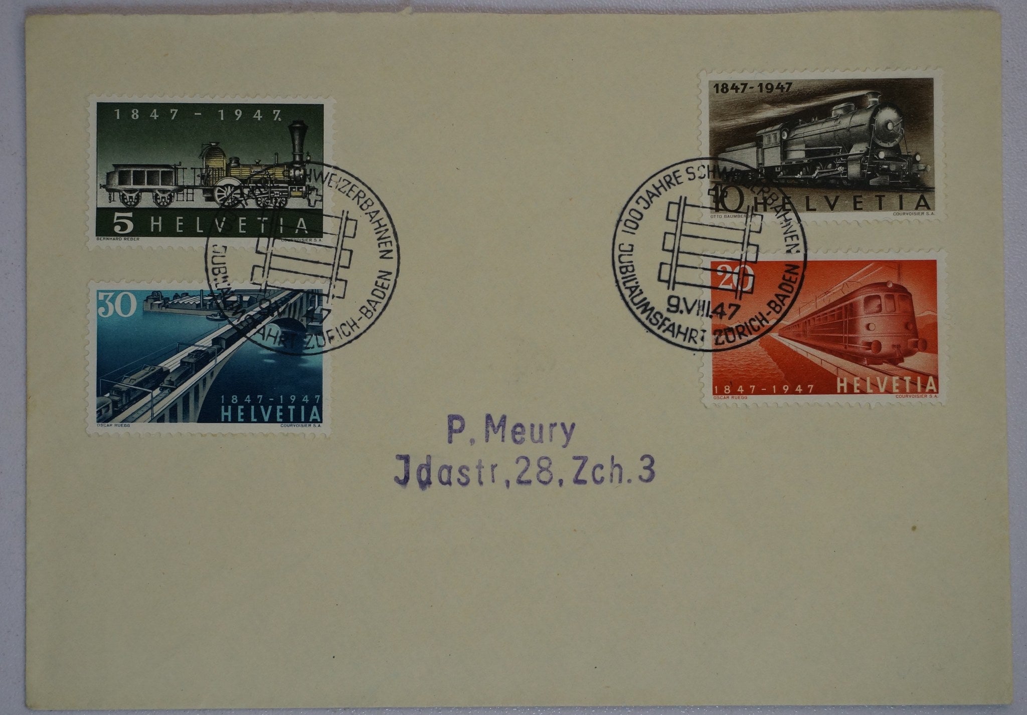 CH - FDC - SBK Nr. 277 - 280 Satz FDC