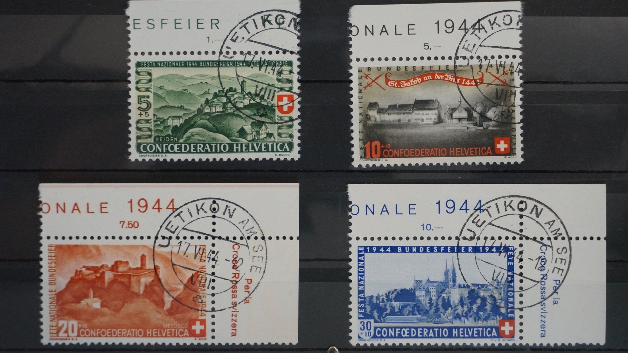 CH - Pro Patria - JG 1944 - Stempel "Uetikon am See"
