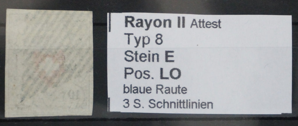 CH - Rayon II - SBK Nr.: 16II - Typ 8-Stein E/LO blaue Raute