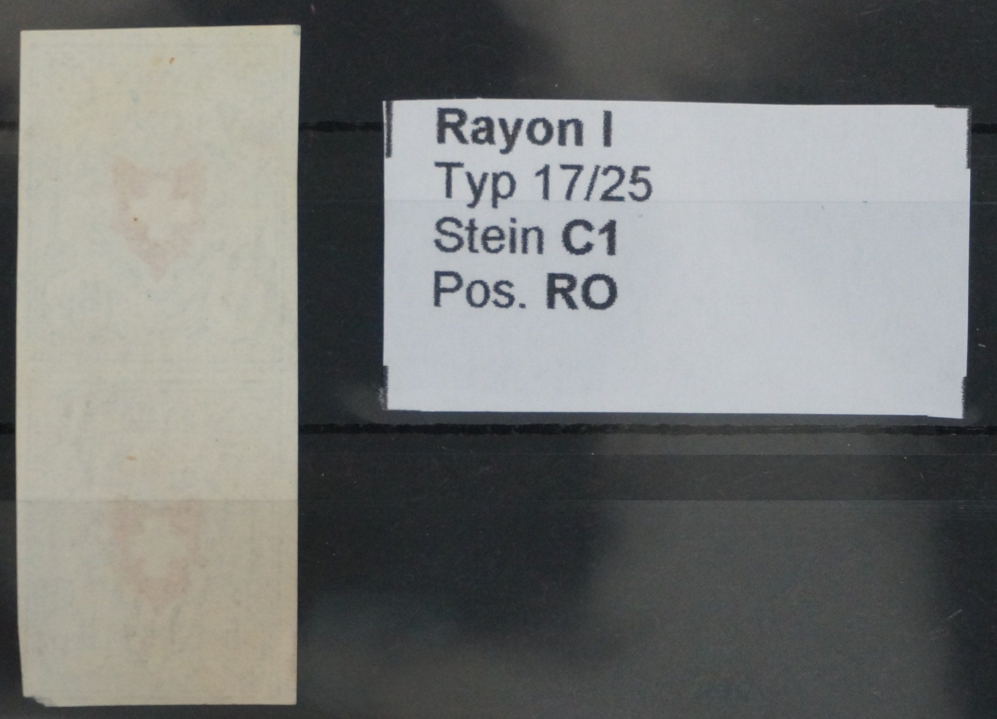 CH - Rayon I - SBK Nr. 17II - Typ 17/25 - Stein C1/RO