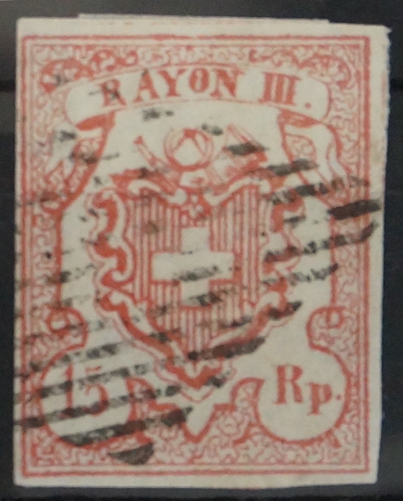 CH - Rayon III - SBK Nr. 20 - Stein 1 / MLI - dünnes Papier