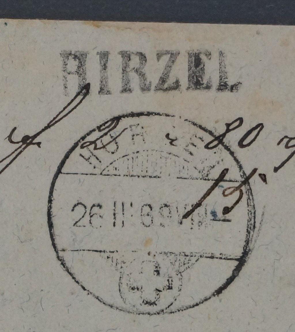 CH - Brief - BF Brief n. Horgen - Einzeiler Hirzel - selten