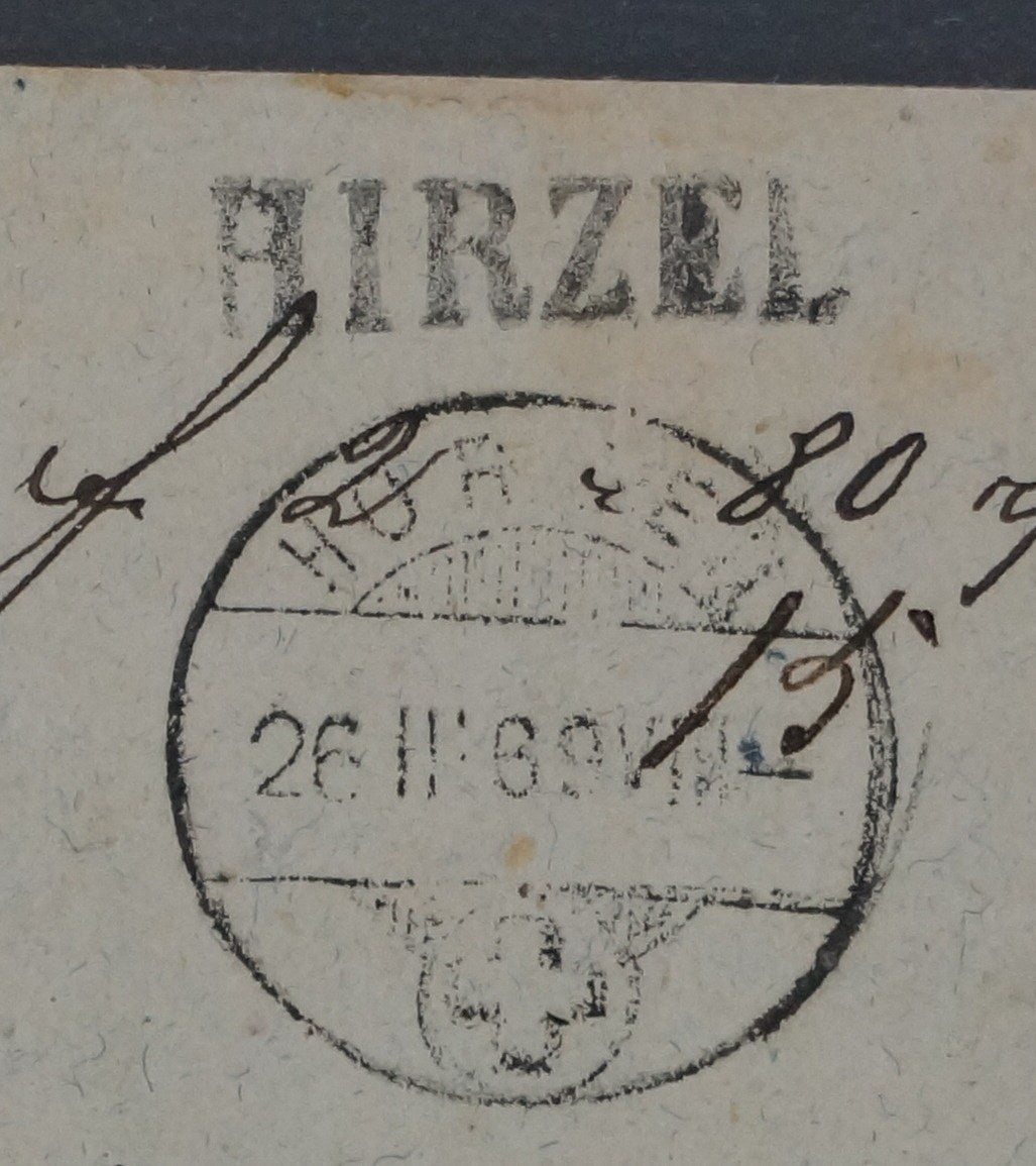 CH - Brief - BF Brief n. Horgen - Einzeiler Hirzel - selten