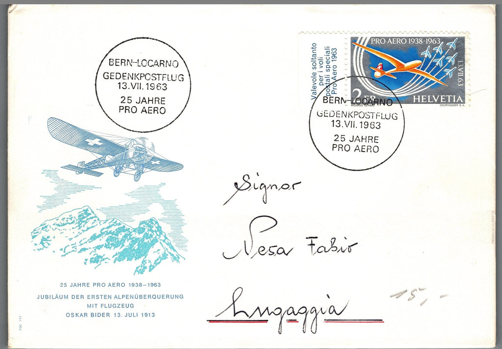 CH - Flugpost - Zst. Nr. F46 - FDC Konvolut mit Bogenränder