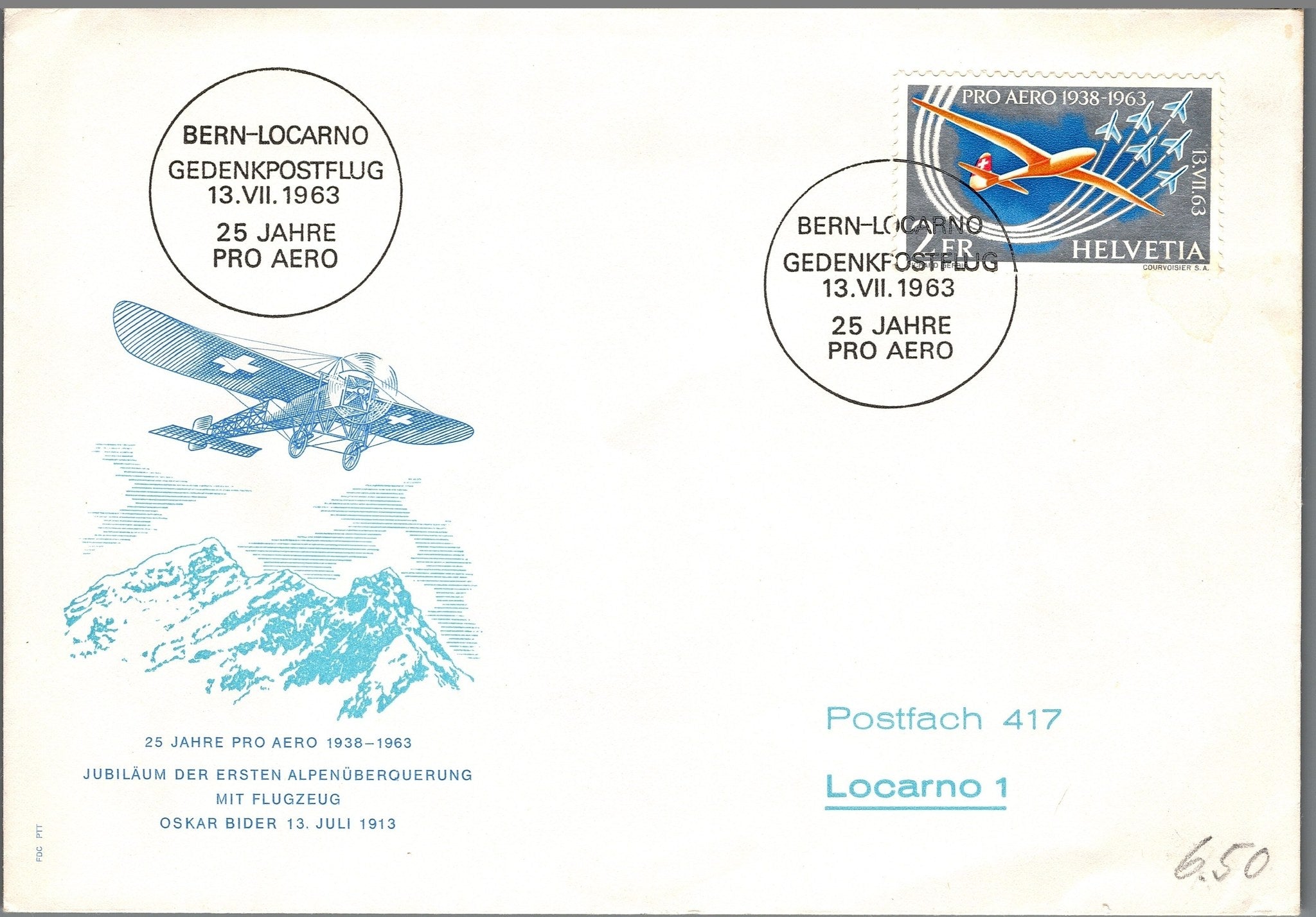 CH - Flugpost - Zst. Nr. F46 FDC Konvolut m.Rand + 4er Block