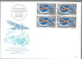 CH - Flugpost - Zst. Nr. F46 - FDC mit 4er Block