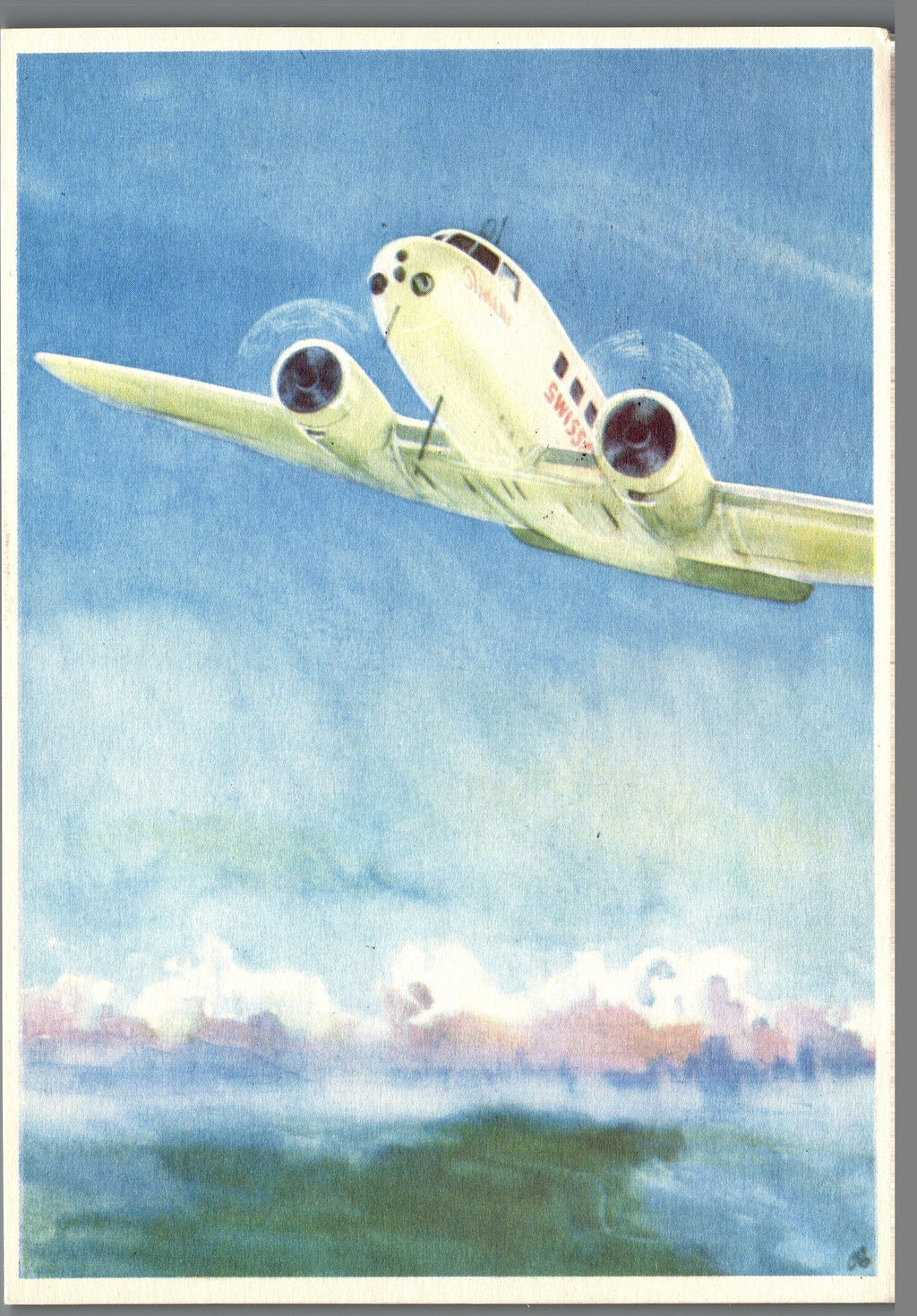 CH - Flugpost - Pro Aero AK's mit Zst. Nr. F41 - selten (1)
