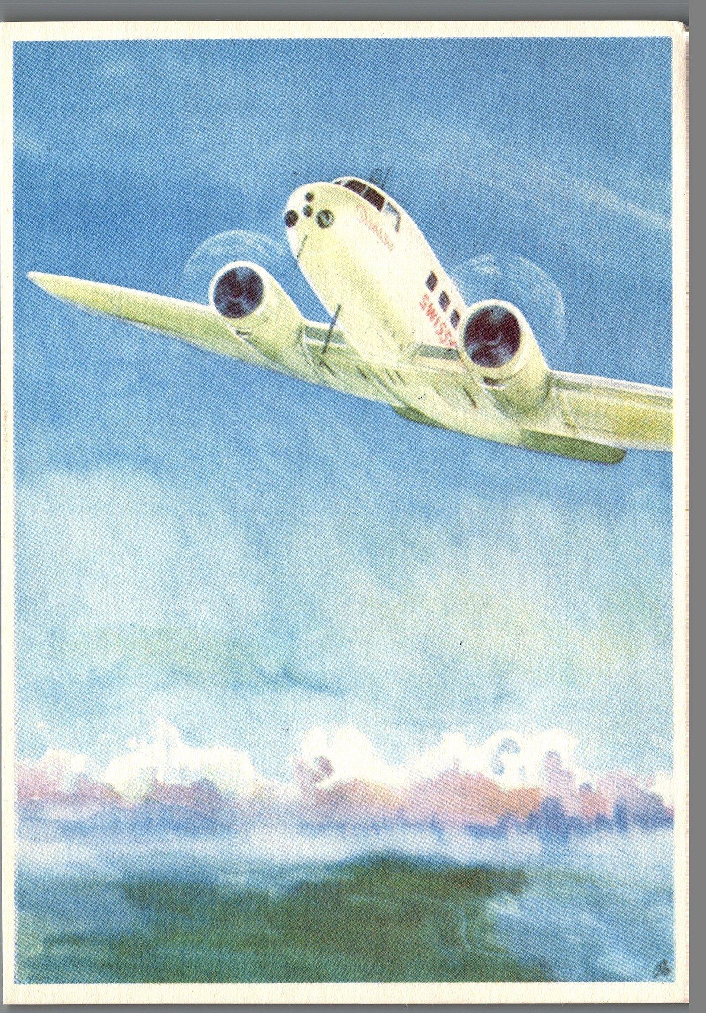 CH - Flugpost - Pro Aero AK's mit Zst. Nr. F41 - selten (1)