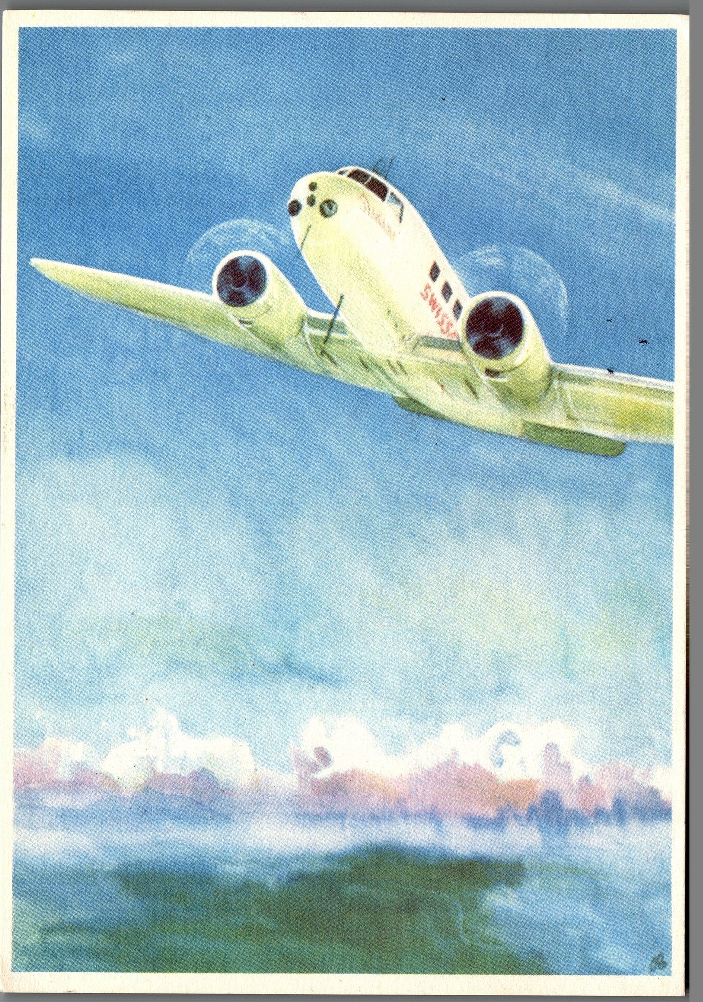 CH - Flugpost - Pro Aero AK's mit Zst. Nr. F41 - selten (2)