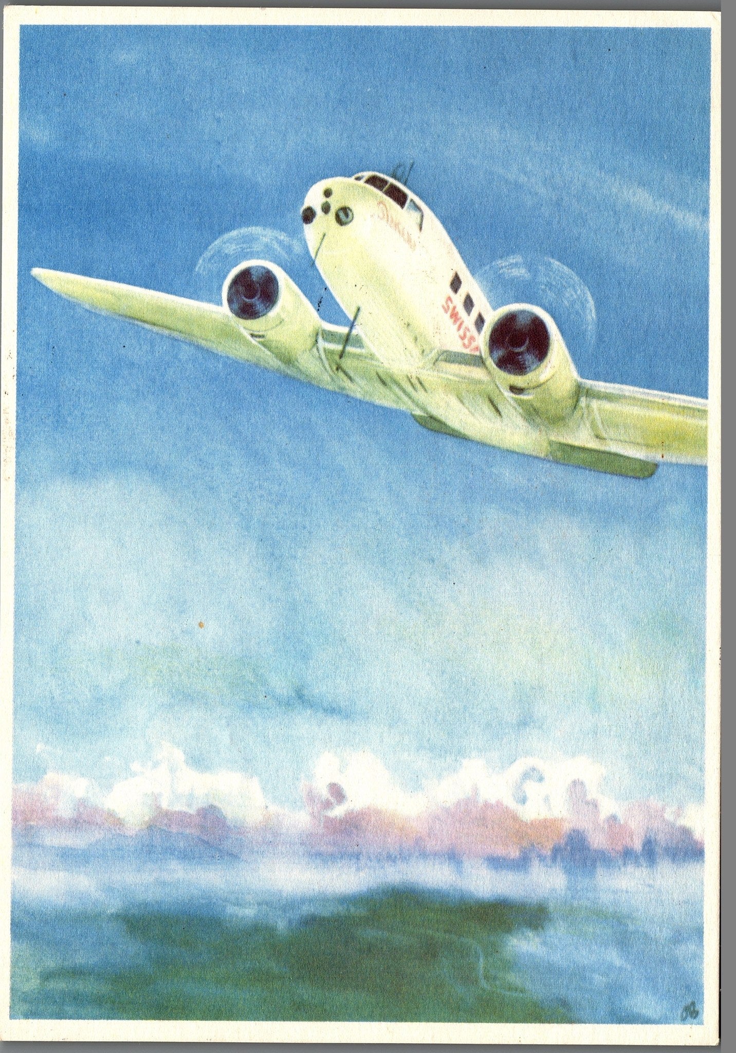 CH - Flugpost - Pro Aero AK's mit Zst. Nr. F41 - selten (4)