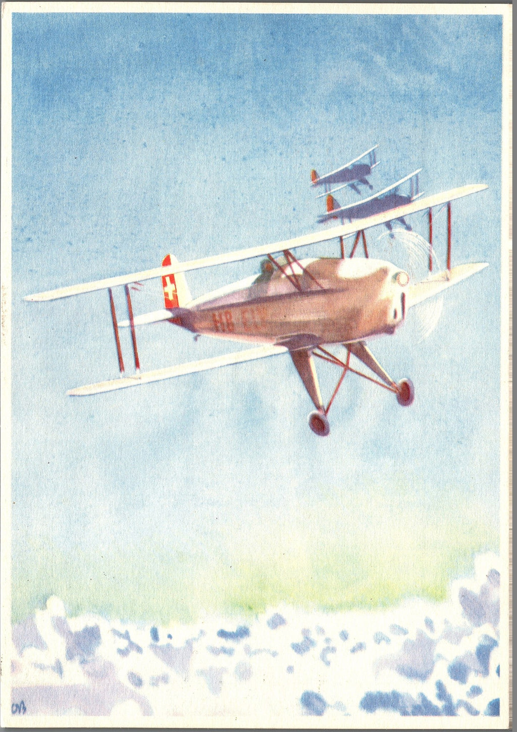 CH - Flugpost - Pro Aero AK's mit Zst. Nr. F41 - selten (4)