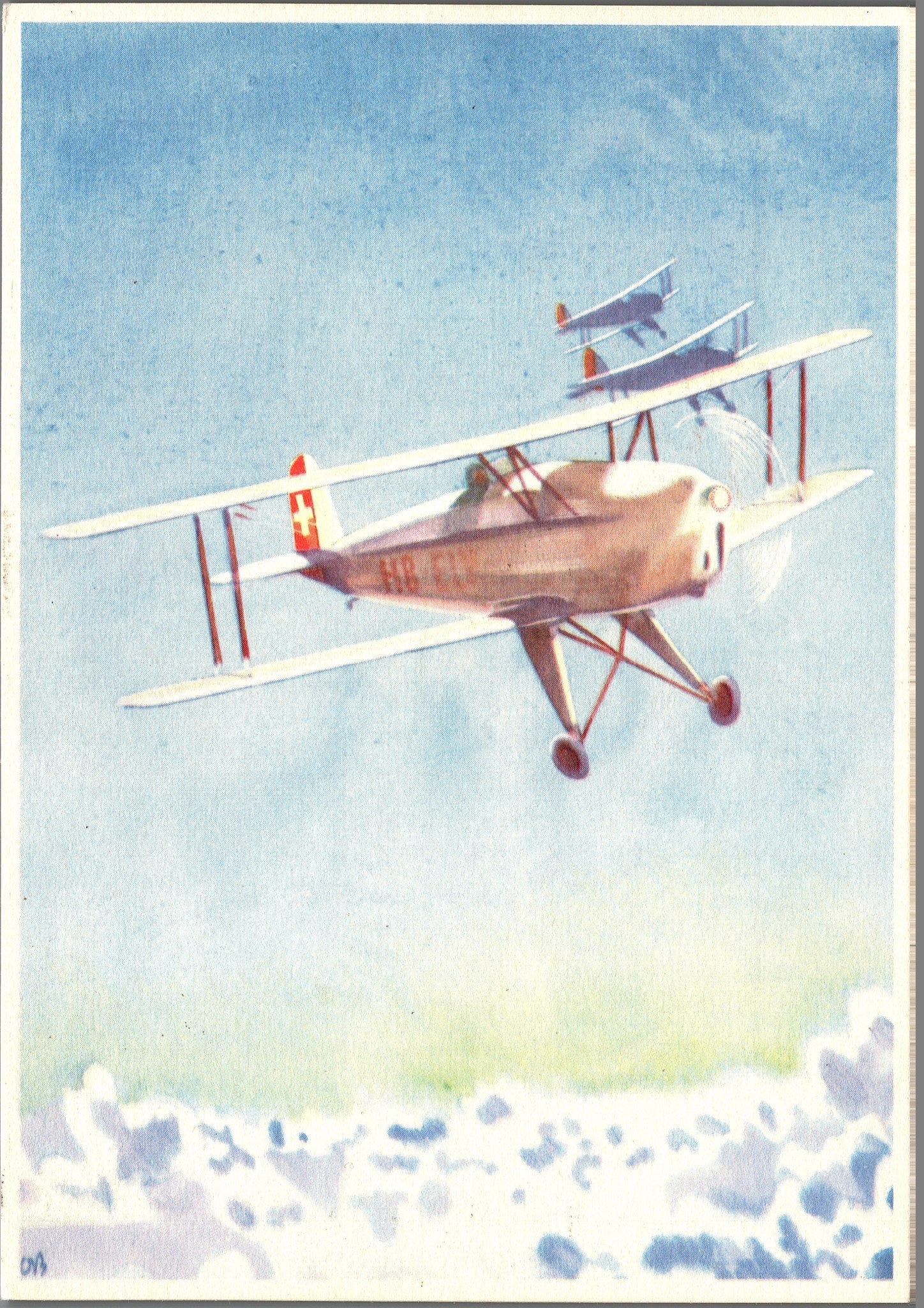 CH - Flugpost - Pro Aero AK's mit Zst. Nr. F41 - selten (4)